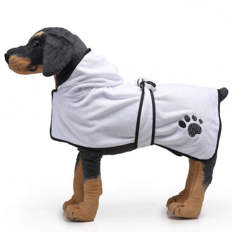 JMT-544266 Super Absorbent Towel Robe for Medium to Large Dogs ¨C Adjustable Fit with Velcro Closure