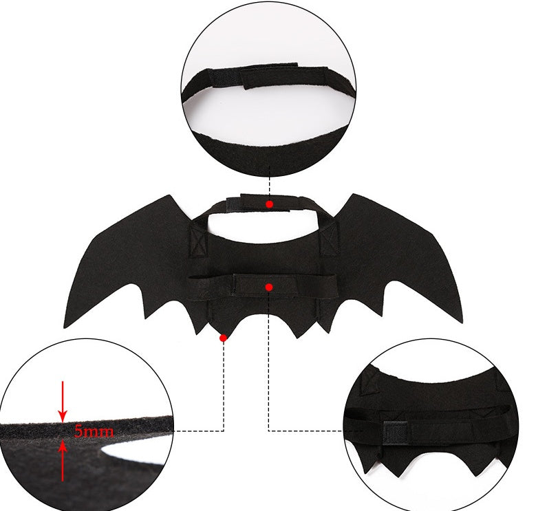 HKM-649619 Dog Bat Wings Costume Accessory with Adjustable Velcro Straps