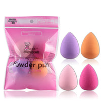 HKM-315539 Small Latex Gourd Wet and Dry Makeup Sponge Set - 4 Beauty Eggs for Flawless Application