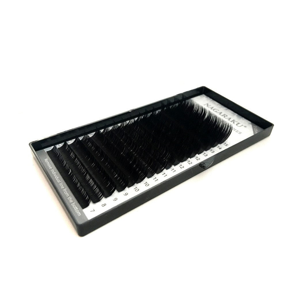 HKM-698515 Silk Protein Fiber Grafted False Eyelashes – 7-15mm Mixed Lengths in Multiple Curl Options