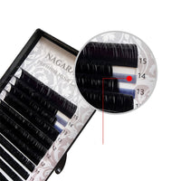 HKM-698515 Silk Protein Fiber Grafted False Eyelashes – 7-15mm Mixed Lengths in Multiple Curl Options