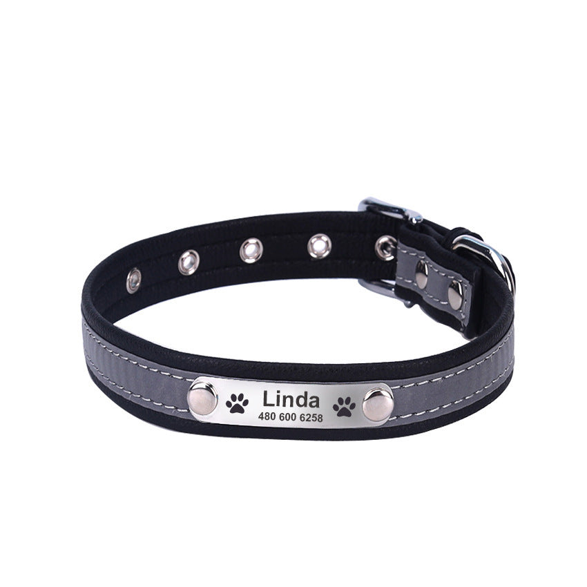 HKM-441619 Reflective Microfiber Dog and Cat Collar in Various Colors and Sizes