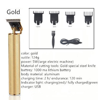 HKM-822355 Professional Electric Hair Clipper with Titanium Ceramic Blade and Ergonomic Design