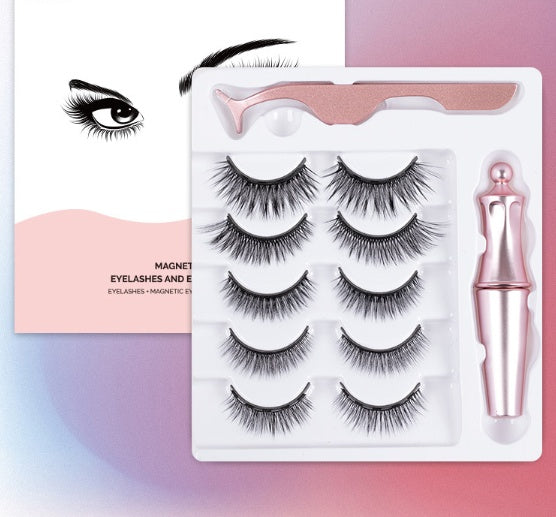 HKM-926739 Magnet False Eyelashes with Eyeliner - Black, 13.7 x 11.7 x 2.8 cm