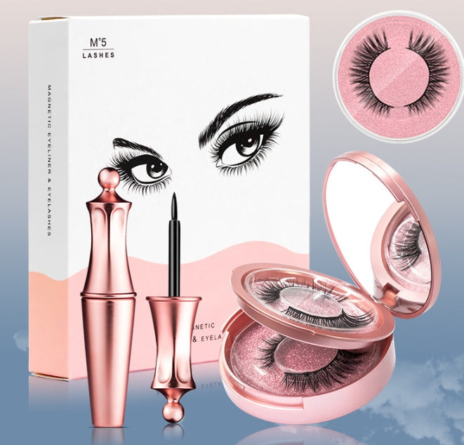 HKM-926739 Magnet False Eyelashes with Eyeliner - Black, 13.7 x 11.7 x 2.8 cm