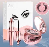 HKM-926739 Magnet False Eyelashes with Eyeliner - Black, 13.7 x 11.7 x 2.8 cm