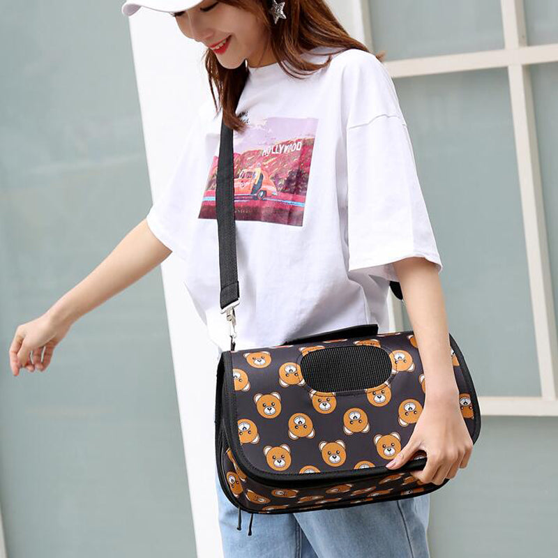 HKM-788051 Cartoon Diagonal Pet Carrier Bag for Comfortable Travel