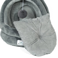 HKM-970323 Cozy Cloth Pet Nest Yurt for Small Dogs - Available in Gray, Light Pink, and Yellow