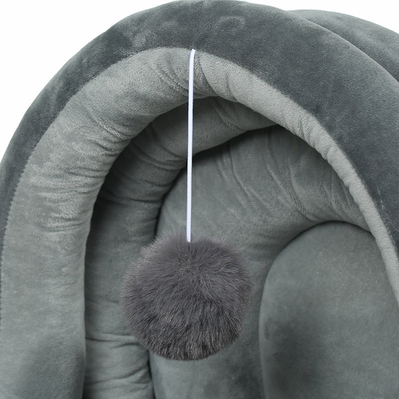 HKM-970323 Cozy Cloth Pet Nest Yurt for Small Dogs - Available in Gray, Light Pink, and Yellow