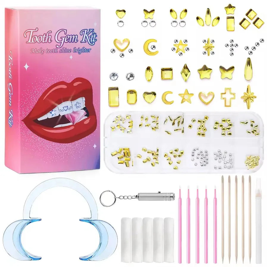 JMT-546314 Gold Tooth Gems Kit for Artistic Dental Decoration