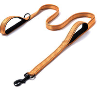 HKM-014163 Double Handle Pet Leash with Reflective Strip and Metal Buckle for Comfort and Convenience