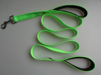 HKM-014163 Double Handle Pet Leash with Reflective Strip and Metal Buckle for Comfort and Convenience