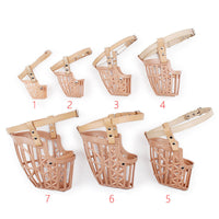 HKM-192979 Adjustable Plastic Dog Muzzle Basket for Preventing Biting and Barking - Size 1-7, Eco-Friendly PE Material