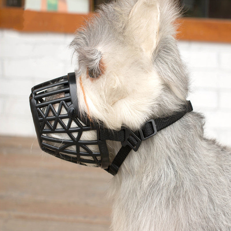 HKM-192979 Adjustable Plastic Dog Muzzle Basket for Preventing Biting and Barking - Size 1-7, Eco-Friendly PE Material