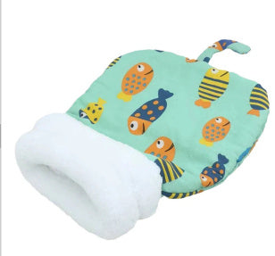 HKM-656147 Thickened Pocketable Winter Cat Nest Sleeping Bag in Blue Rabbit, Pink Deer, Yellow Bear