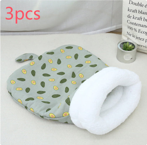 HKM-656147 Thickened Pocketable Winter Cat Nest Sleeping Bag in Blue Rabbit, Pink Deer, Yellow Bear