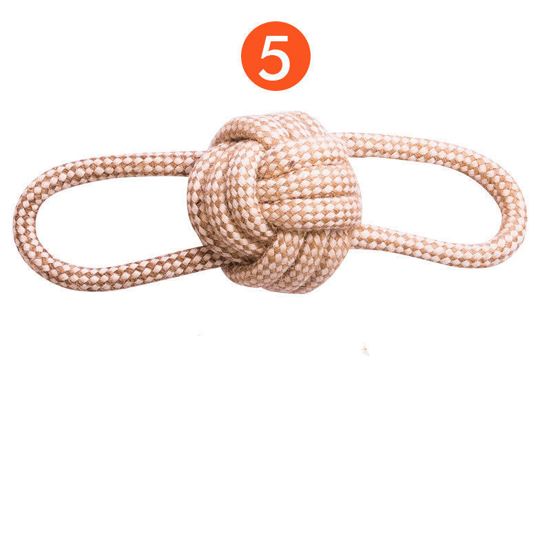 HKM-746899 Puppy Dental Cleaning Cotton Rope Toy for Molar Teeth Care