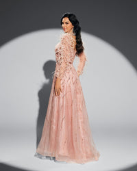 HKM-708883 Elegant Pink Evening Dress for Special Occasions - Model EZ25028