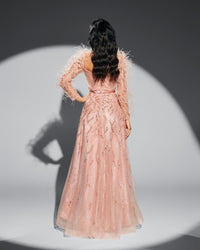 HKM-708883 Elegant Pink Evening Dress for Special Occasions - Model EZ25028