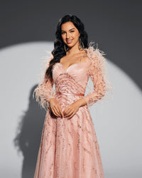 HKM-708883 Elegant Pink Evening Dress for Special Occasions - Model EZ25028