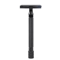 HKM-851667 Manual Pogonotomy Scraper Set with Brush - Black and Silver Finish