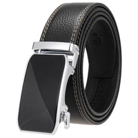 HKM-930515 Men's Custom Size Cowhide Leather Belt - Solid Design, Country of Origin: China
