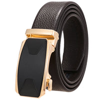HKM-930515 Men's Custom Size Cowhide Leather Belt - Solid Design, Country of Origin: China