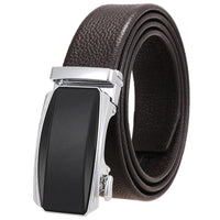 HKM-930515 Men's Custom Size Cowhide Leather Belt - Solid Design, Country of Origin: China