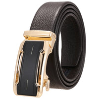 HKM-930515 Men's Custom Size Cowhide Leather Belt - Solid Design, Country of Origin: China
