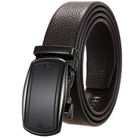 HKM-930515 Men's Custom Size Cowhide Leather Belt - Solid Design, Country of Origin: China