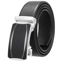 HKM-930515 Men's Custom Size Cowhide Leather Belt - Solid Design, Country of Origin: China