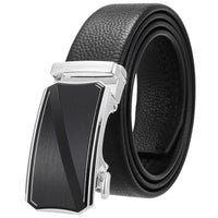 HKM-930515 Men's Custom Size Cowhide Leather Belt - Solid Design, Country of Origin: China