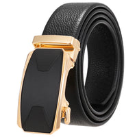 HKM-930515 Men's Custom Size Cowhide Leather Belt - Solid Design, Country of Origin: China