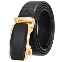 HKM-930515 Men's Custom Size Cowhide Leather Belt - Solid Design, Country of Origin: China