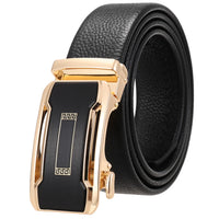 HKM-930515 Men's Custom Size Cowhide Leather Belt - Solid Design, Country of Origin: China