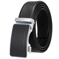 HKM-930515 Men's Custom Size Cowhide Leather Belt - Solid Design, Country of Origin: China