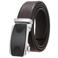 HKM-930515 Men's Custom Size Cowhide Leather Belt - Solid Design, Country of Origin: China