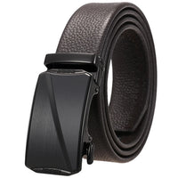 HKM-930515 Men's Custom Size Cowhide Leather Belt - Solid Design, Country of Origin: China