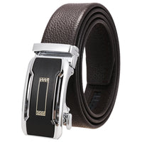 HKM-930515 Men's Custom Size Cowhide Leather Belt - Solid Design, Country of Origin: China