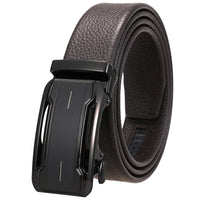 HKM-930515 Men's Custom Size Cowhide Leather Belt - Solid Design, Country of Origin: China