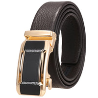 HKM-930515 Men's Custom Size Cowhide Leather Belt - Solid Design, Country of Origin: China