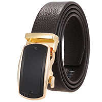 HKM-930515 Men's Custom Size Cowhide Leather Belt - Solid Design, Country of Origin: China