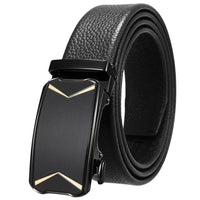 HKM-930515 Men's Custom Size Cowhide Leather Belt - Solid Design, Country of Origin: China