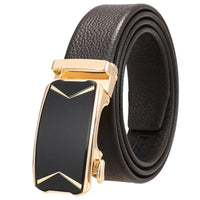 HKM-930515 Men's Custom Size Cowhide Leather Belt - Solid Design, Country of Origin: China