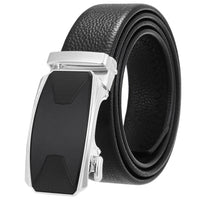 HKM-930515 Men's Custom Size Cowhide Leather Belt - Solid Design, Country of Origin: China