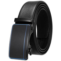 HKM-930515 Men's Custom Size Cowhide Leather Belt - Solid Design, Country of Origin: China