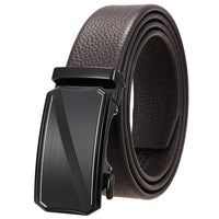 HKM-930515 Men's Custom Size Cowhide Leather Belt - Solid Design, Country of Origin: China