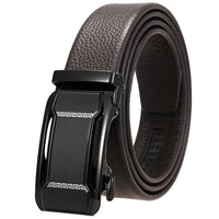 HKM-930515 Men's Custom Size Cowhide Leather Belt - Solid Design, Country of Origin: China