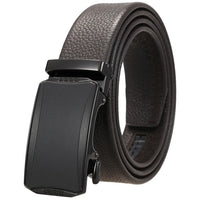 HKM-930515 Men's Custom Size Cowhide Leather Belt - Solid Design, Country of Origin: China