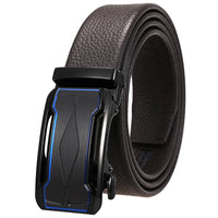 HKM-930515 Men's Custom Size Cowhide Leather Belt - Solid Design, Country of Origin: China